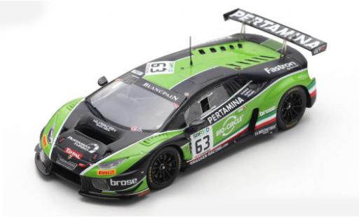 Diecast model cars Lamborghini Huracan GT3 No.63 GRT Grasser Racing Team 24h Spa 2017 M.Bortolotti/C.Engelhart/A.Caldarelli 1/43 Spark