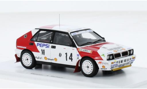 Diecast model cars Lancia Delta HF Integrale 16V No.14 Rally Costa Brava 1991 1/43 Spark
