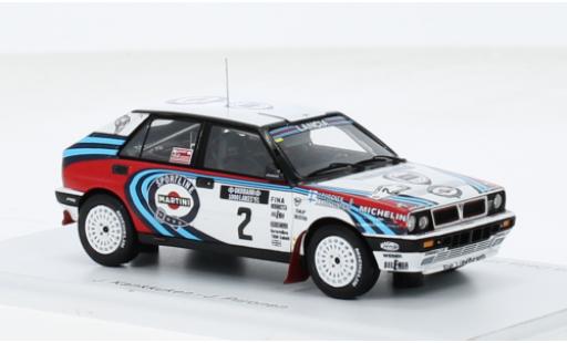 Diecast model cars Lancia Delta HF Integrale 16V No.2 Martini Rally WM 1000 Lakes Rally 1991 1/43 Spark