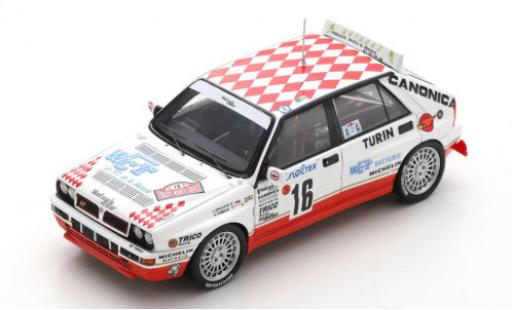 Diecast model cars Lancia Delta HF Integrale Evoluzione II EVO Gr.N No.16 Rally WM Rally Monte Carlo 1993 C.Spiliotis/H.Thibaud 1/43 Spark