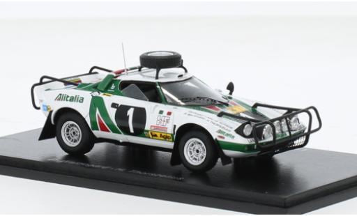 Diecast model cars Lancia Stratos HF No.1 Alitalia Rally WM Safari Rally 1975 1/43 Spark