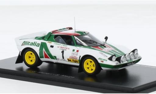 Diecast model cars Lancia Stratos HF No.1 Alitalia Rally WM Tour de Corse 1976 1/43 Spark
