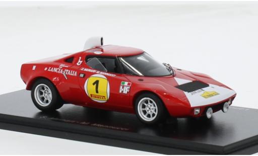 Diecast model cars Lancia Stratos HF No.1 Rally Costa del Sol 1972 1/43 Spark