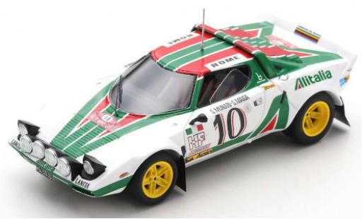 Diecast model cars Lancia Stratos HF No.10 Alitalia Rally WM Rally Monte Carlo 1976 S.Munari/S.Maiga 1/43 Spark