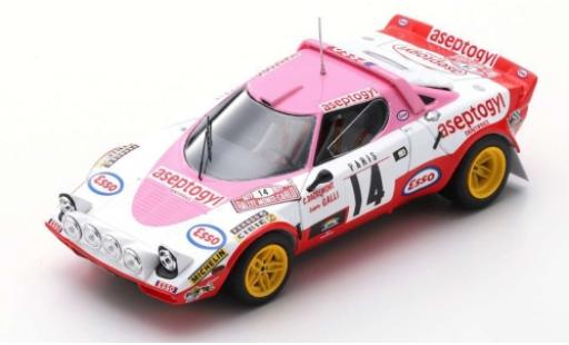 Diecast model cars Lancia Stratos HF No.14 Aseptogyl Rally WM Monte Carlo 1977 C.Dacremont/C.Galli 1/43 Spark