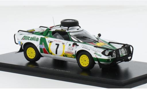 Diecast model cars Lancia Stratos HF No.7 Alitalia Rally WM Safari Rally 1977 1/43 Spark