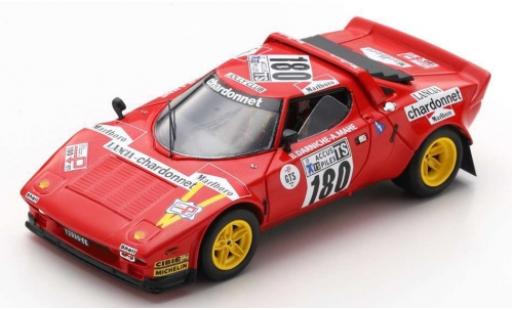 Diecast model cars Lancia Stratos Rallye No.180 Chardonnet Tour de France Auto 1975 B.Darniche/A.Mahe 1/43 Spark