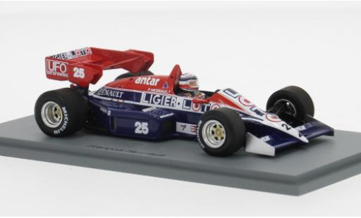 Diecast model cars Ligier JS2 Base 3 GP Gro&Atilde;�britannien 1984 #25 1/43 Spark