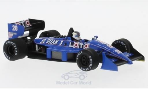 Diecast model cars Ligier JS3 Base 1 No.26 GP Detroit 1988 S.Johansson 1/43 Spark