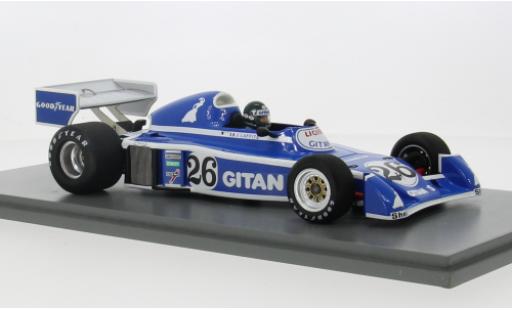 Diecast model cars Ligier JS5 Base No.26 Gitanes formula 1 GP Belgien 1976 1/18 Spark