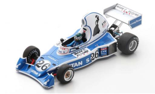 Diecast model cars Ligier JS5 Base No.26 Gitanes Gitanes formula 1 GP Long Beach 1976 avec Decals J.Laffite 1/18 Spark