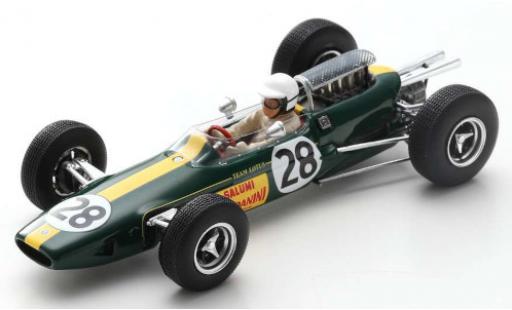 Diecast model cars Lotus 25 Base No.28 Salumi Rondanini formula 1 GP Italien 1965 G.Russo 1/43 Spark