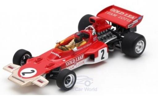 Diecast model cars Lotus 72 72D D No.2 Gold Leaf formula 1 GP &Atilde;�sterreich 1971 with Decals E.Fittipaldi 1/43 Spark