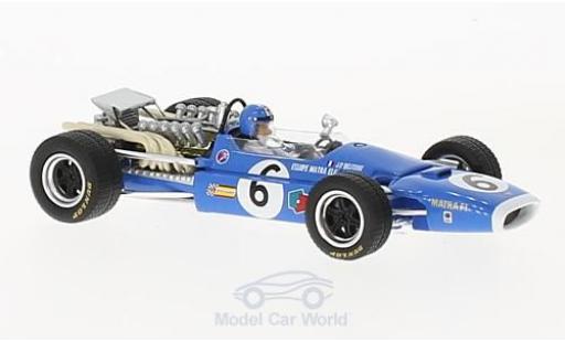 Diecast model cars Matra MS11 Base 1 No.6 formula 1 GP Frankreich 1968 J-P.Beltoise 1/43 Spark