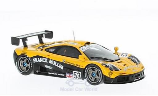 Diecast model cars McLaren F1 GTR GTR No.53 Franck Muller 24h Le Mans 1996 J.D.Deletraz/M.Sandro Sala/F.Giroix 1/43 Spark