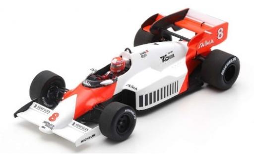 Diecast model cars McLaren MP4 Base MP4-2 No.8 Marlboro formula 1 GP Gro&Atilde;�britannien 1984 avec Decals N.Lauda 1/43 Spark