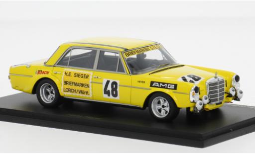 Diecast model cars Mercedes 300 6.8 SEL AMG 24h Le Mans 1972 #48 1/43 Spark