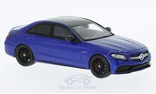 Diecast model cars Mercedes C AMG C 63S metallic blue 2016 1/43 Spark