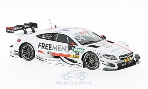 Diecast model cars Mercedes C DTM AMG C63 No.34 -AMG Team ART Freemens 2016 E.Ocon 1/43 Spark