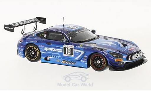 Diecast model cars Mercedes AMG GT GT3 3 No.18 Black Falcon 24h Spa 2017 A.Al Faisal/H.Haupt/G.Piana/R.van der Zande 1/43 Spark