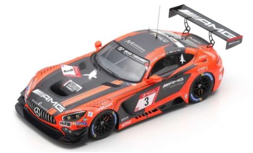 Diecast model cars Mercedes AMG GT GT3 3 No.3 -AMG Team Black Falcon 24h N&Atilde;&frac14;rburgring 2019 M.Buhk/H.Haupt/T.J&Atilde;&curren;ger/L.Stolz 1/43 Spark