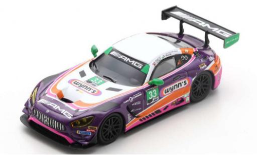 Diecast model cars Mercedes AMG GT GT3 3 No.33 Team Riley Motorsports Wynns 24h Daytona 2019 B.Keating/J.Bleekemolen/L.Stolz/F.Fraga 1/64 Spark