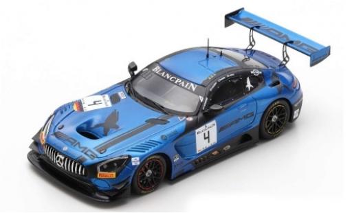 Diecast model cars Mercedes AMG GT GT3 3 No.4 -AMG Team Black Falcon Blancpain GT Series Endurance Cup 2018 Y.Buurman/M.Engel/L.Stolz 1/43 Spark