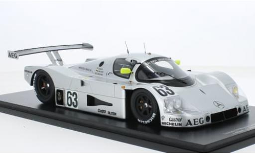 Diecast model cars Mercedes C9 Base No.63 24h Le Mans 1989 1/18 Spark
