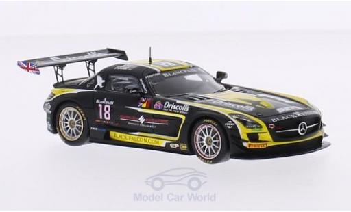 Diecast model cars Mercedes SLS GT3 AMG No.18 Black Falcon Racing 24h Spa 2015 O.Morley/S.Johnston/M.Engel/B.Schneider 1/43 Spark
