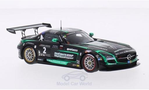 Diecast model cars Mercedes SLS GT3 AMG No.2 Black Falcon Racing 24h Dubai 2015 A.Al Faisal/H.Haupt/Y.Buurman/O.Webb 1/43 Spark