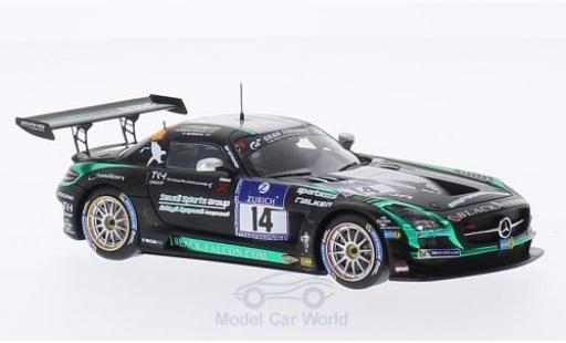 Diecast model cars Mercedes SLS Coupe AMG No.14 Black Falcon 24h N&Atilde;&frac14;rburgring 2014 A.Al Faisal/H.Haupt/A.Christodolou/Y.Buurman 1/43 Spark