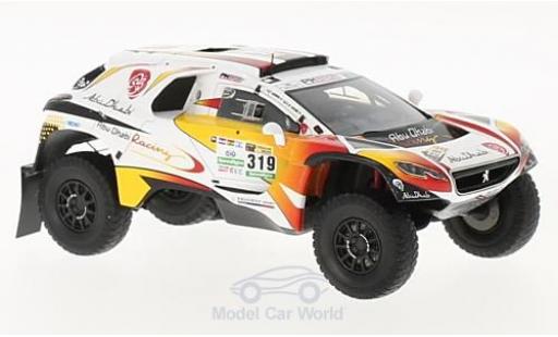 Diecast model cars Peugeot 2008 DKR No.319 Abu Dhabi Racing Rally Dakar 2017 K.AI Qassimi/P.Maimon 1/43 Spark
