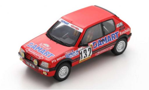 Diecast model cars Peugeot 205 Rallye GTI 1.6 No.132 Rally WM Rally Monte Carlo 1986 F.Delecour/A.C.Pauwels 1/43 Spark
