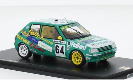 Diecast model cars Peugeot 205 GTI No.64 Ecurie Bruxelloise 24h Spa 1997 1/43 Spark