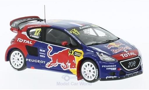 Diecast model cars Peugeot 208 WRX No.17 Team -Hansen Red Bull Rally-Cross WM Germany 2015 D.Jeanney 1/43 Spark