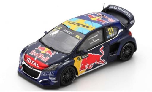 Diecast model cars Peugeot 208 WRX No.21 Red Bull / Total World RX Spanien 2019 T.Hansen 1/43 Spark