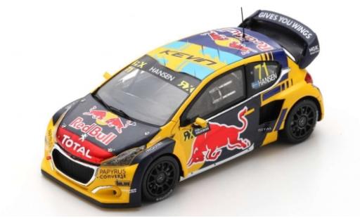Diecast model cars Peugeot 208 WRX No.71 Red Bull -Total World RX Vereinigte Arabische Emirate 2019 K.Hansen 1/43 Spark