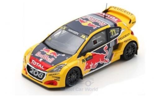 Diecast model cars Peugeot 208 WRX No.71 Team Total Red Bull World RX Gro&Atilde;�britannien 2018 K.Hansen 1/43 Spark