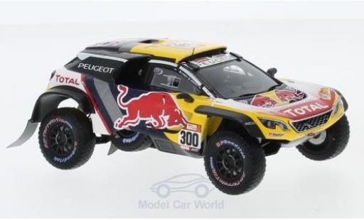 Diecast model cars Peugeot 3008 DKR Maxi No.300 Team Total Rally Dakar 2018 S.Peterhansel/J-P.Cottret 1/43 Spark