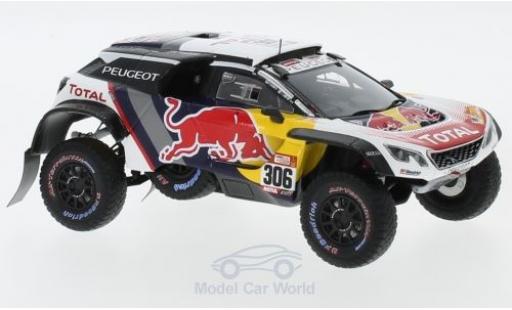 Diecast model cars Peugeot 3008 DKR Maxi No.306 Team Total Rally Dakar 2018 S.Loeb/D.Elena 1/43 Spark