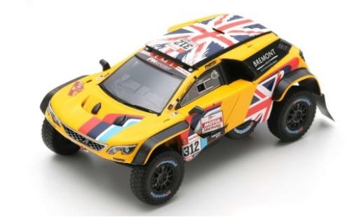 Diecast model cars Peugeot 3008 DKR No.312 PH-Sport Rally Dakar 2019 H.Hunt/W.Rosegaar 1/43 Spark