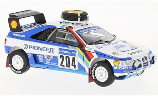 Diecast model cars Peugeot 405 Turbo 16 T16 Grand Raid No.204 Pioneer Rally Dakar Paris 1988 A.Vatanen/B.Berglund 1/43 Spark
