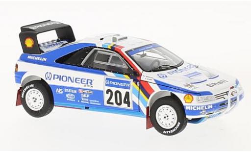 Diecast model cars Peugeot 405 Turbo 16 T16 Grand Raid No.204 Pioneer Rally Dakar Paris 1989 A.Vatanen/B.Berglund 1/43 Spark