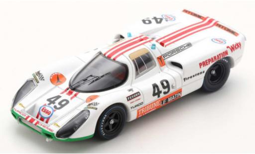 Diecast model cars Porsche 907 Base RHD No.49 24h Le Mans 1971 W.Brun/P.Mattli 1/43 Spark