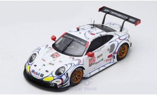 Diecast model cars Porsche 911 RSR (991.2) No.912 GT Team Petit Le Mans 2018 E.Bamber/L.Vanthoor/M.Jaminet 1/18 Spark