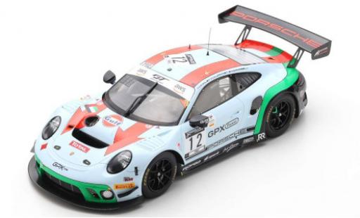 Diecast model cars Porsche 911 GT3 R (991) No.12 GPX Racing Gulf 24h Spa 2020 M.Campbell/P.Pilet/M.Jaminet 1/18 Spark