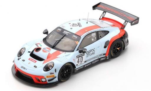 Diecast model cars Porsche 911 GT3 R (991) No.40 GPX Racing Gulf 24h Spa 2020 .Dumas/L.Deletraz/T.Preining 1/18 Spark