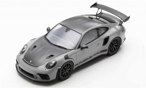Diecast model cars Porsche 911 GT3 RS Weissach Package grey/matt-black 2018 1/12 Spark