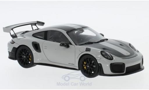 Diecast model cars Porsche 911 GT2 RS ( II) grey/black 2018 Weissach Package 1/43 Spark