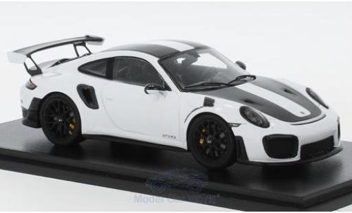 Diecast model cars Porsche 911 GT2 RS ( II) white/black 2018 Weissach Package 1/43 Spark